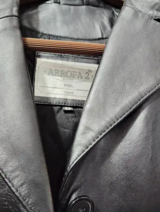 Abrigo Piel ARROPA Talla 40 Negro