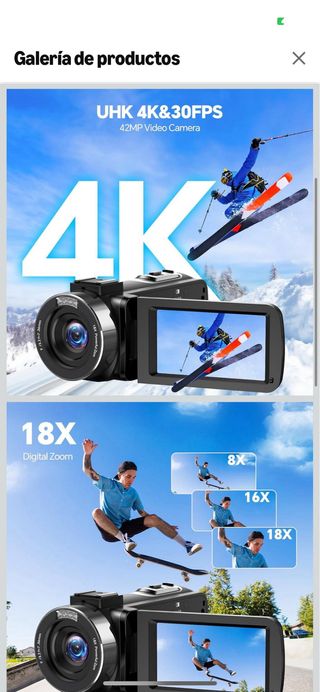 Cámara de Video 4K 42MP para Vloggin