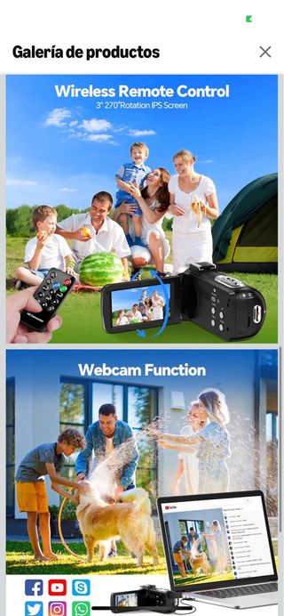 Cámara de Video 4K 42MP para Vloggin