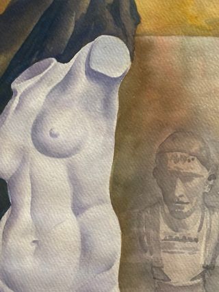 Cuadro de figura clásica enmarcado