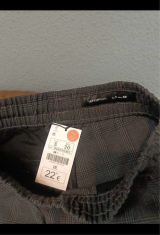 Pantalón chino negro y gris hombre