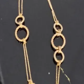 Gargantilla plata bañada en oro