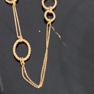 Gargantilla plata bañada en oro