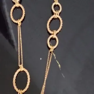 Gargantilla plata bañada en oro