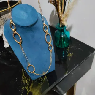 Gargantilla plata bañada en oro