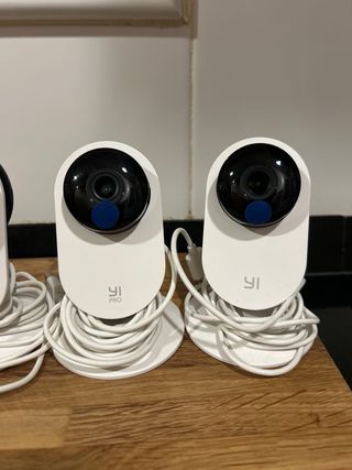 4 Cámaras Vigilancia Interior Yi Blancas