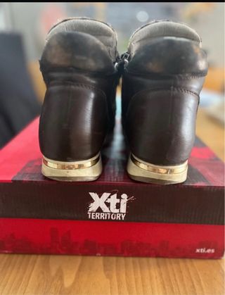 Botín Xti Animal Print Marrón