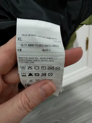 Abrigo plumas niño verde