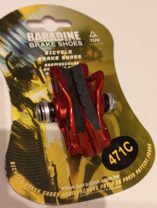 Zapatas freno Baradine 471C Shimano rojo (Un par).