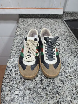 Zapatillas Gucci G74 Negras y Verdes