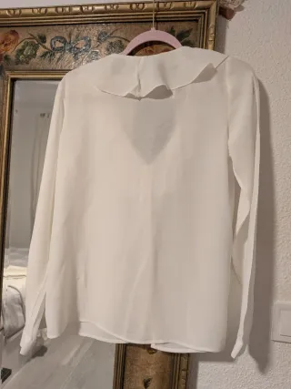 Blusa Zara Blanca Talla S