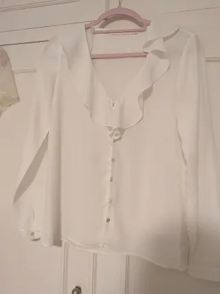 Blusa Zara Blanca Talla S