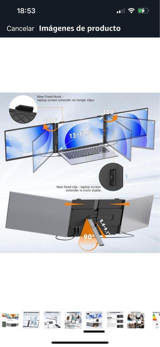 Siaviala Extensor Pantalla Portátil 14 Ultra-Thin