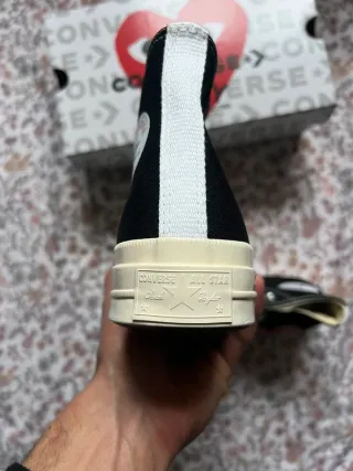 Converse Play Corazón Zapatillas Altas Negras Roja