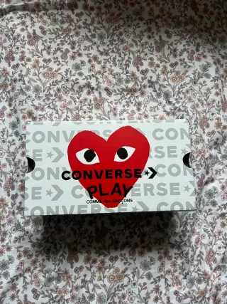 Converse Play Corazón Zapatillas Altas Negras Roja