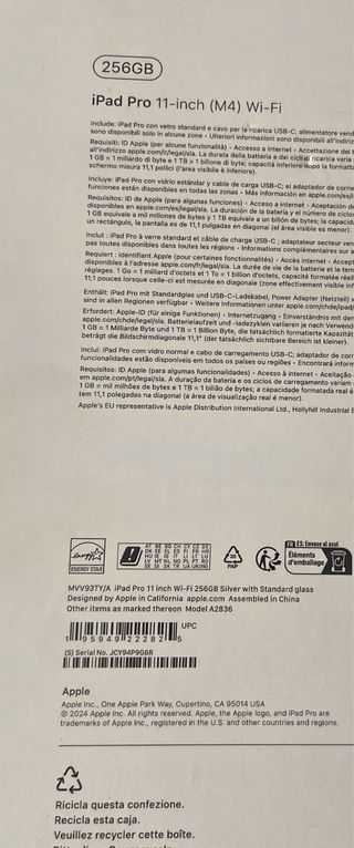 iPad Pro 11 M4 256GB Plata -WIFI