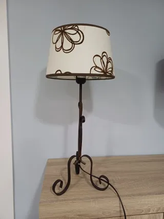 Conjunto 3 lámparas forja flor