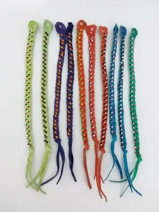 Pulseras trenzadas de cuero