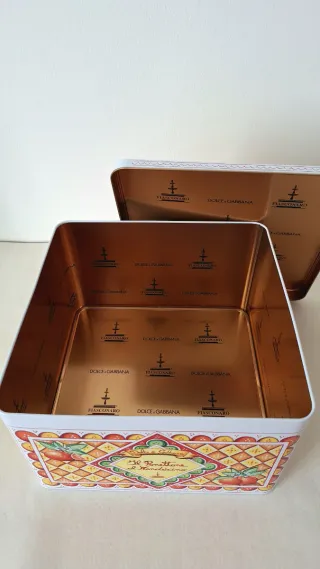 Scatola Latta Dolce & Gabbana Fiasconaro Quadrata