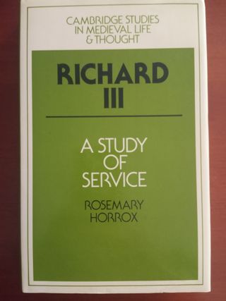 Richard III A Study of Service Cambridg University