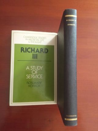 Richard III A Study of Service Cambridg University