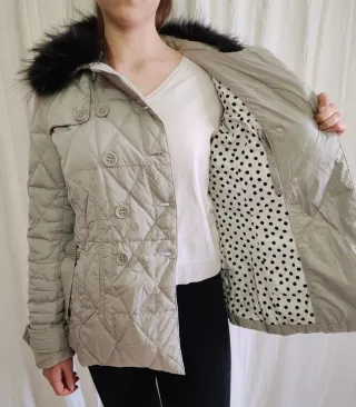 Chaqueta plumón Roberto Verino Beige/Negro