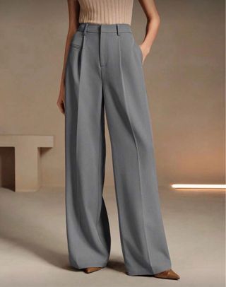 Pantalón de vestir gris mujer