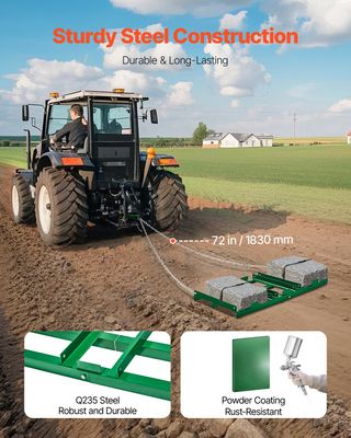 Erpice Trainato 1220 x 500 x100mm Barre Regolabili