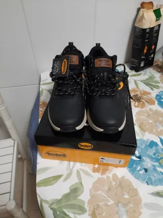 Botín Piel Dockers Talla 43 Negro/Marrón