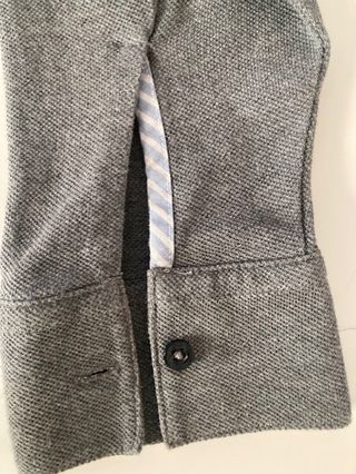 Polo Massimo Dutti manga larga gris hombre