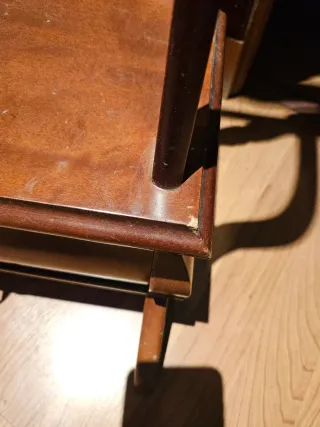 Galán de noche madera con cajón