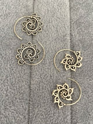 Aros Espiral Plata 925