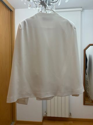 Capa Zara Blanca Fiesta Talla L