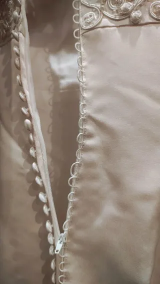 Vestido de Novia Talla 38 Beige/Blanco