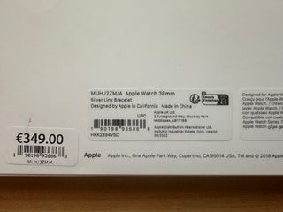 Apple Watch 38mm. Silver Stainless Steel Bracelet