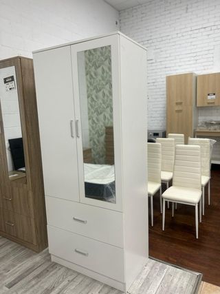 Armario 2 puertas blanco NUEVO con espejo