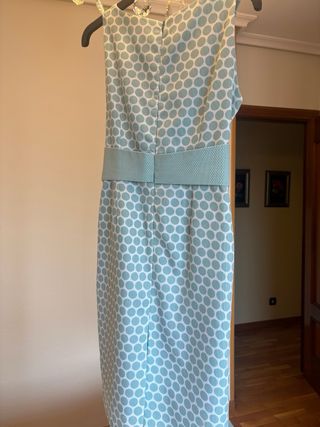 Vestido lunares verde talla 42