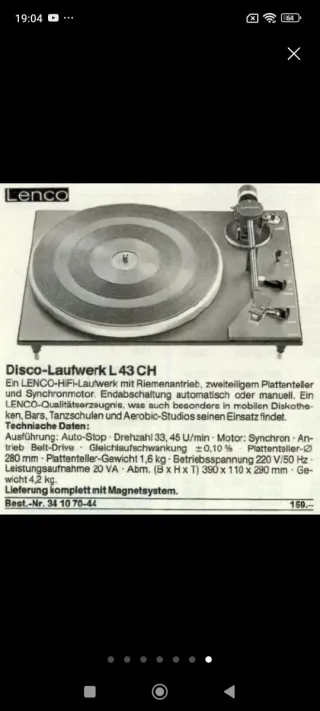 Tocadiscos Vintage Lenco vintage 1985