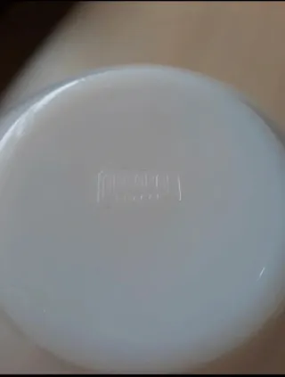 Juego macedonia de 6 + 1 grande arcopal rosa.