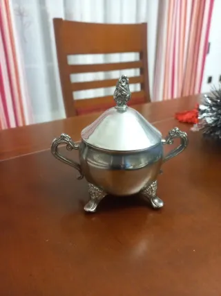 Juego café bañado en plata 4 piezas