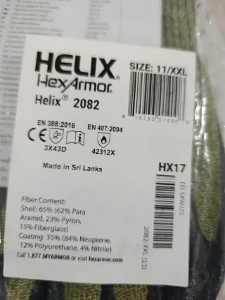 Guanti Uvex HexArmor Helix Serie 2082 11XXL