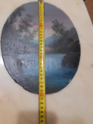 Olio su tela paesaggio cascata