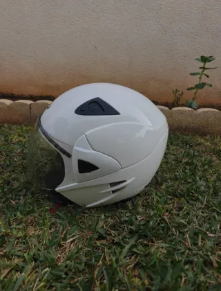 Casco Shiro SH-60 blanco XXL (falta cierre)