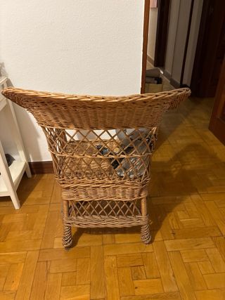 Silla mimbre terraza