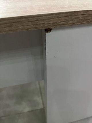 Mesa centro elevable madera y blanco