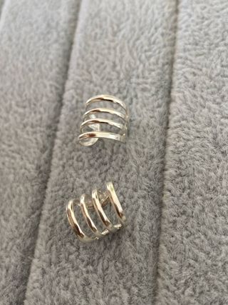 Par Ear Cuff 4 Líneas Plata 925