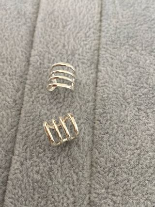 Par Ear Cuff 4 Líneas Plata 925