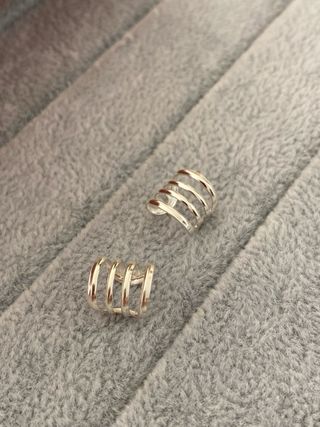 Par Ear Cuff 4 Líneas Plata 925