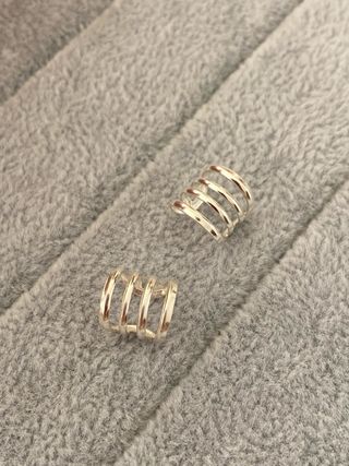 Par Ear Cuff 4 Líneas Plata 925