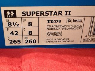 Adidas Superstar Negras Talla 42